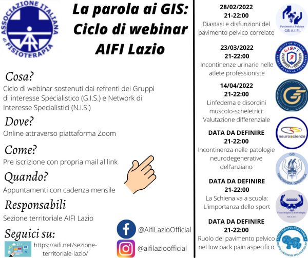 LA PAROLA AI GIS: DIASTASI E DISFUNZIONI DEL PAVIMENTO PELVICO CORRELATE